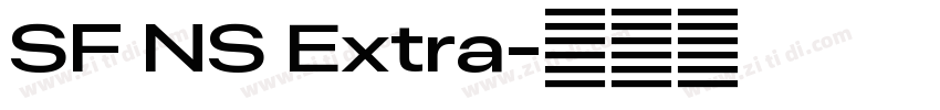 SF NS Extra字体转换